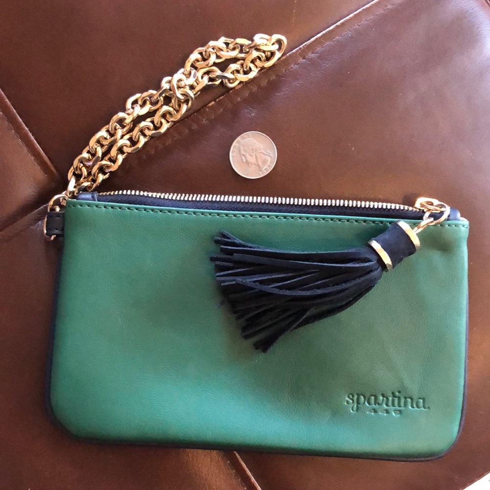 Spartina leather wristlet